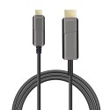 USB Type-C to HDMI AOC, Hybrid 10Gbps 4k60 DP 1.2 Active Optical Cable