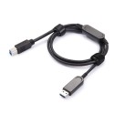 USB 3.0 AOC, Type-A Male to Type-B Male, Hybrid 5Gbps USB 3.0 Active Optical Cable