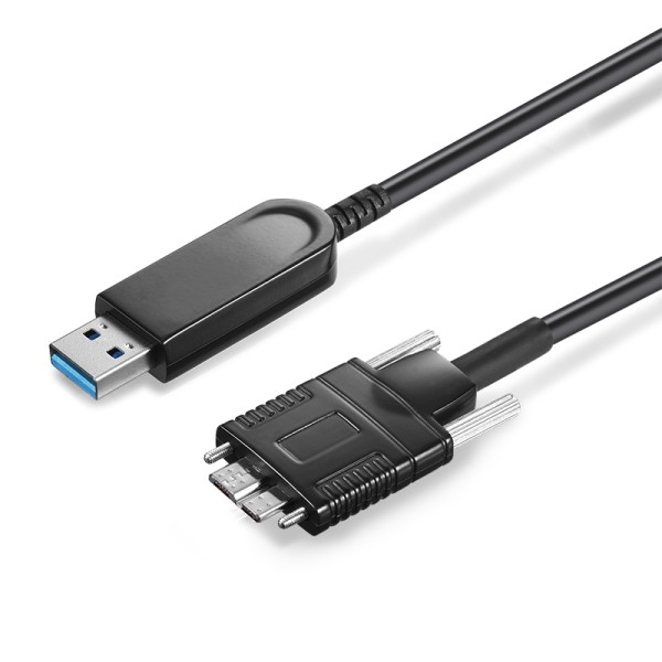 USB 3.0 AOC, Type-A Male to Micro-B Male, Hybrid 5Gbps USB 3.0 Active Optical Cable