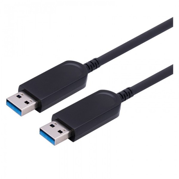 USB 3.1 Gen 2 Type-A Male to Type-A Male 10G Hybrid Active Optical Cable, Backward Compatible