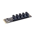 M.2 M-key to 5-port SATA III 6Gbps Expansion Adapter Card