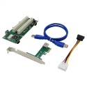 PCIe x1 to 2 PCI Slots Adapter Card