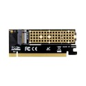 PCIe x16 to M.2 M-key NVMe SSD Adapter