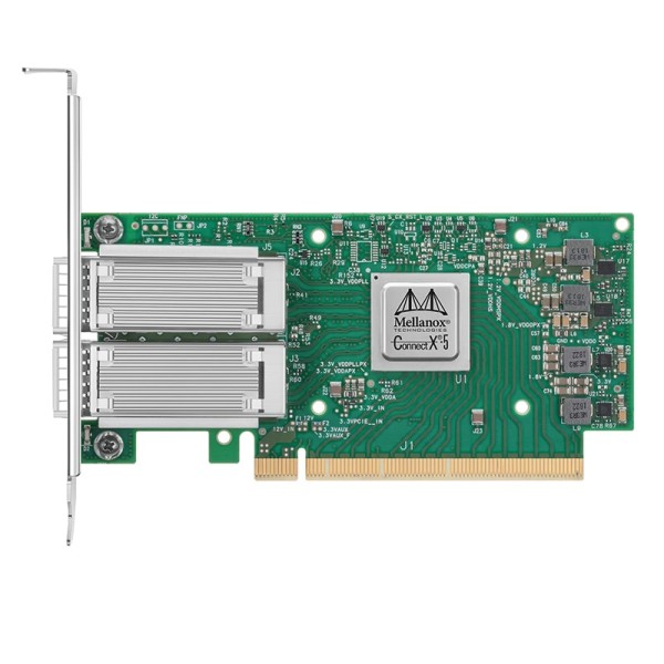 NVIDIA Mellanox MCX516A-CCAT ConnectX®-5 EN Network Interface Card, 100GbE Dual-Port QSFP28, PCIe3.0 x16, Tall Bracket