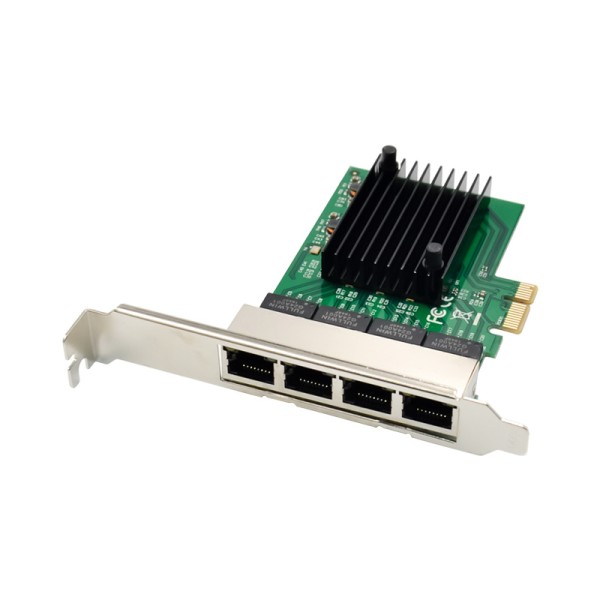 PCIe x1 4-port RJ45 1GbE Gigabit Ethernet Network Interface Card