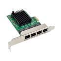 PCIe x1 4-port RJ45 1GbE Gigabit Ethernet Network Interface Card