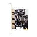 PCIe x1 4-port USB 2.0 Type-A USB Host Card