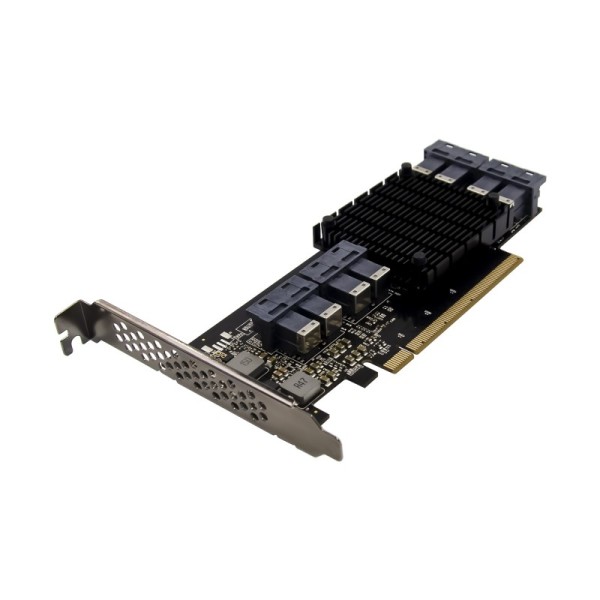 PCIe 3.0 x16 PEX8749 8-port U.2 SFF8643 NVMe SSD Expansion Card