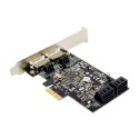 PCIe 2.0 x2 4-ch SATA III 6 Gbps Controller Card with 4 SATA & 2 eSATA Port