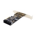 PCIe 3.0 x4 1-port M.2 B-key & 4-port SATA III Expansion Card