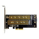 PCIe 3.0 x4 1-port M.2 B-key & 1-port M.2 M-key Controller Card