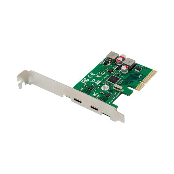 PCIe x4 2-port USB 3.1 Type-C Bus Powered USB Host Card