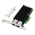 PCIe x8 2-port RJ45 Intel X550 Chipset 10GBASE-T Ethernet Network Card