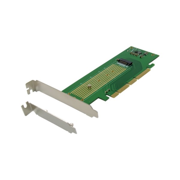 PCIe 3.0 x4 x8 x16 1-port M.2 M-key NVMe SSD Adapter Card