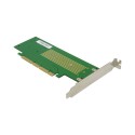 PCIe 3.0 x4 x8 x16 1-port M.2 M-key NVMe SSD Adapter Card