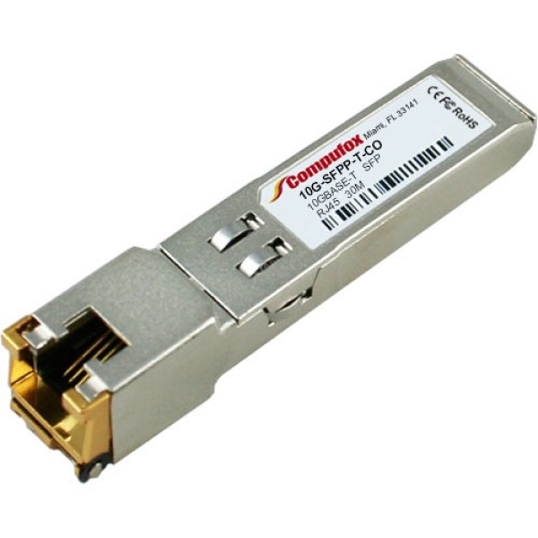 Brocade 10G-SFPP-T Compatible 10GBASE-T SFP+ Transceiver (Copper, 30m, RJ-45)
