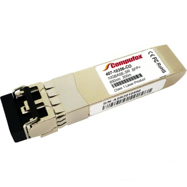 Dell 407-10356 Compatible 10GBASE-SR SFP+ Transceiver (MMF, 850nm, 300m, LC, DOM)