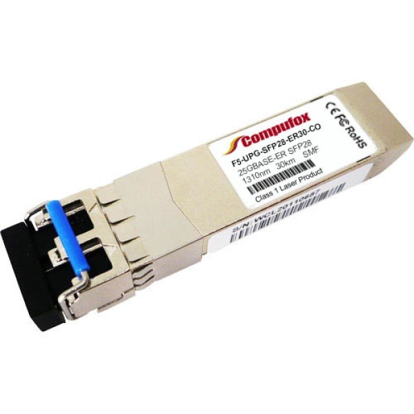 F5 Networks F5-UPG-SFP28-ER30 Compatible 25GBASE-ER SFP28 Transceiver (SMF, 1310nm, 30km, LC, DOM)