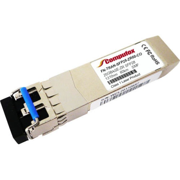 Fortinet FN-TRAN-SFP28-ZR60 Compatible 25GBASE-ZR SFP28 Transceiver (SMF, 1310nm, 60km, LC, DOM)