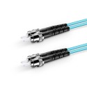 Armored Duplex OM4 50/125 Multimode Fiber Optic Patch Cable