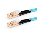 Armored Duplex OM4 50/125 Multimode Fiber Optic Patch Cable