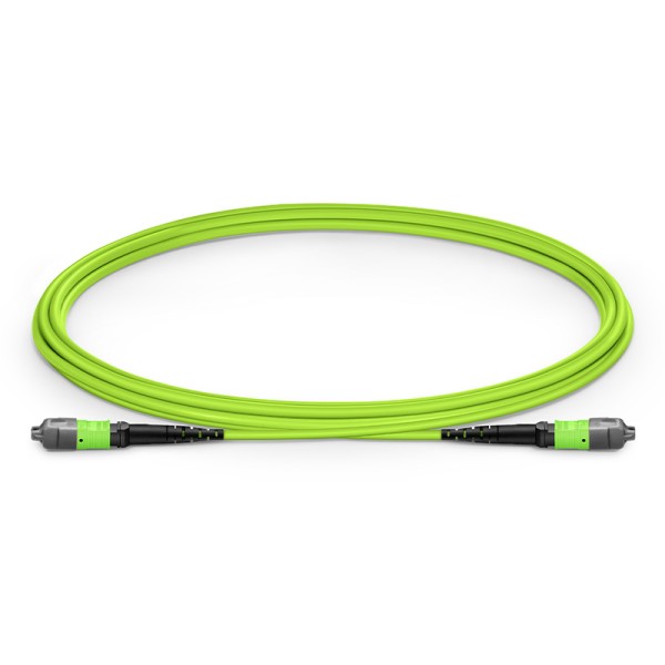 Multimode MPO-24 (Female) to MPO-24 (Female) Trunk Cable (24 Fiber, 50/125 OM5, Type B, LSZH, Lime Green)