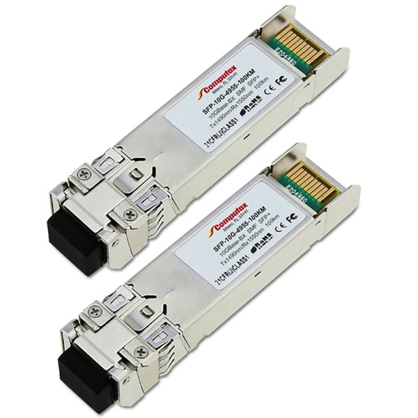 SFP-10G-BIDI-PAIR-100KM - Pair - 10GBase-BX SFP+ Transceivers (SMF, 100KM, Simplex LC, DOM)