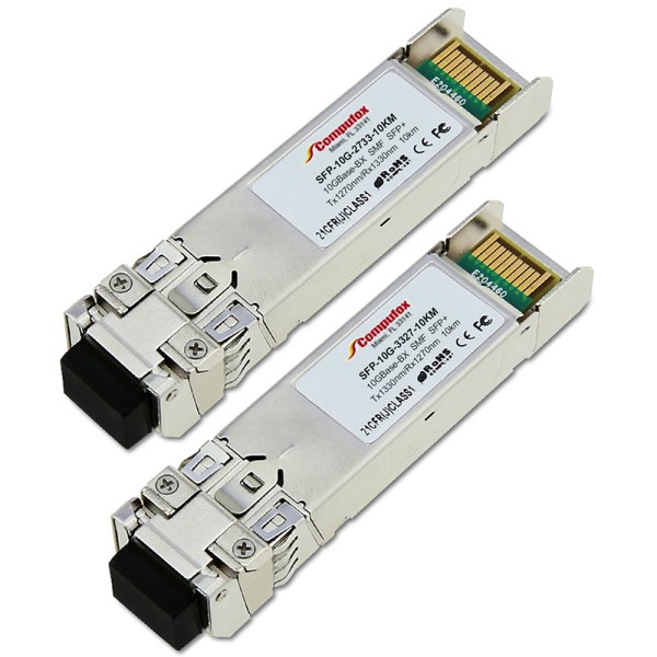 SFP-10G-BIDI-PAIR-10KM - Pair - 10GBase-BX SFP+ Transceivers (SMF, 10KM, Simplex LC, DOM)