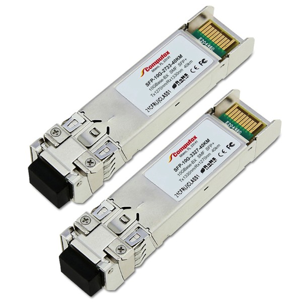 SFP-10G-BIDI-PAIR-40KM - Pair - 10GBase-BX SFP+ Transceivers (SMF, 40KM, Simplex LC, DOM)