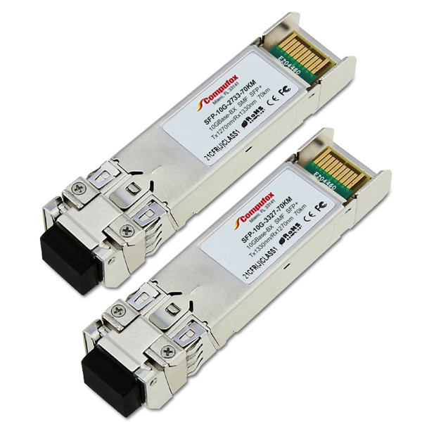 SFP-10G-BIDI-PAIR-70KM - Pair - 10GBase-BX SFP+ Transceivers (SMF, 70KM, Simplex LC, DOM)