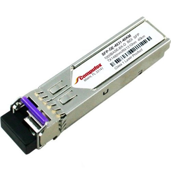 SFP-GE-4931-40KM - 1000Base-BX-D SFP Transceiver (SMF, Tx1490nm/Rx1310nm, 40km, LC, DOM)