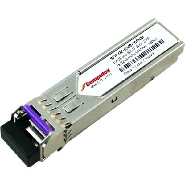 SFP-GE-5549-160KM - 1000Base-BX-D SFP Transceiver (SMF, Tx1550nm/Rx1490nm, 160km, LC, DOM)