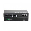 Single Fiber Fast Ethernet Standalone WDM / BiDi Fiber Media Converter, 3-port Fiber & 2-port RJ45, Tx:1310nm/Rx:1550nm, Singlemode, 20km