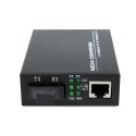 Dual Fiber 10/100Base-TX to 100Base-EX Fast Ethernet Standalone Fiber Media Converter, 1-port Fiber & 1-port RJ45, 1310nm Singlemode, 40km