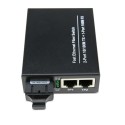 Dual Fiber 10/100Base-TX to 100Base-EX Fast Ethernet Standalone Fiber Media Converter, 1-port Fiber & 2-port RJ45, 1310nm Singlemode, 40km