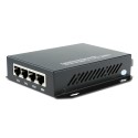 Dual Fiber 10/100Base-TX to 100Base-FX Fast Ethernet Standalone Fiber Media Converter, 1-port Fiber & 4-port RJ45, 1310nm Multimode, 2km
