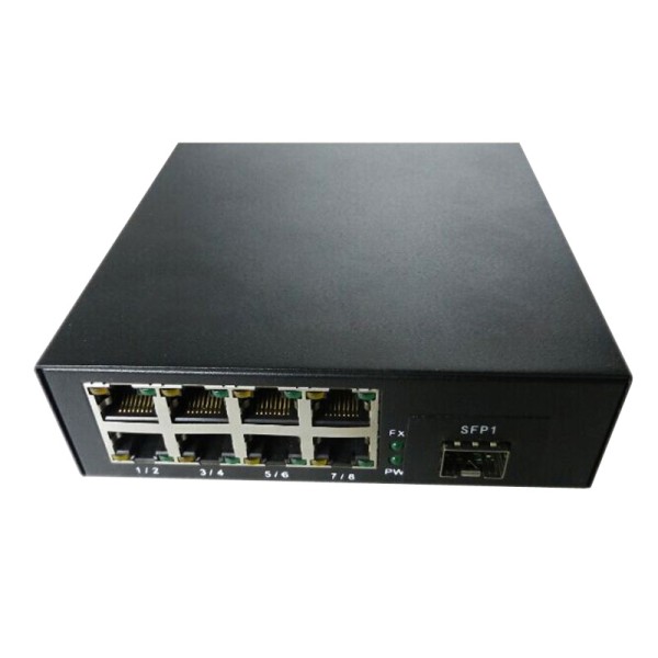 1-port FE SFP & 8-port 10/100Base-T RJ45, Fast Ethernet Switch / SFP Media Converter