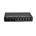 Dual Fiber 10/100Base-TX to 100Base-EX Fast Ethernet Standalone Fiber Media Converter, 2-port Fiber & 6-port RJ45, 1310nm Singlemode, 40km