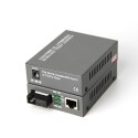 Single Fiber Gigabit Ethernet WDM / BiDi Fiber Media Converter, 1-port Fiber & 1-port RJ45, Tx:1490nm/Rx:1550nm, Singlemode, 80km