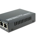 Single Fiber Gigabit Ethernet WDM / BiDi Fiber Media Converter, 1-port Fiber & 2-port RJ45, Tx:1550nm/Rx:1310nm, Singlemode, 20km