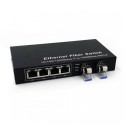 2-port GE SFP & 4-port 10/100/1000Base-T RJ45, Gigabit Ethernet Switch / SFP Media Converter