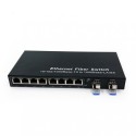 2-port GE SFP & 8-port 10/100/1000Base-T RJ45, Gigabit Ethernet Switch / SFP Media Converter